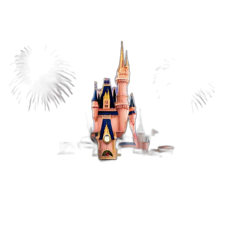 Disney castle with fireworks in background  sticker