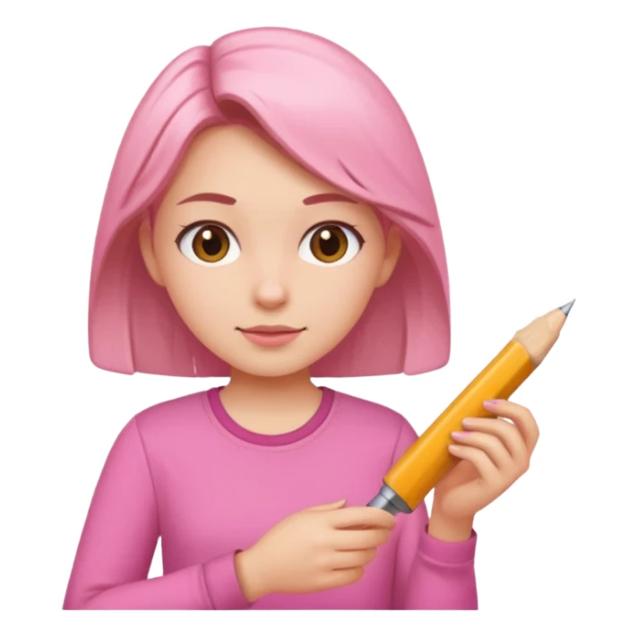 pink craft girl  sticker