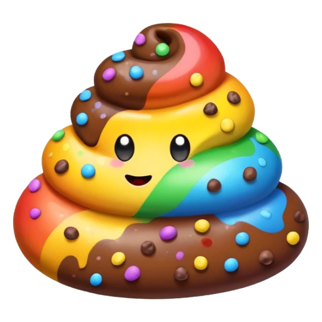 Rainbow poop Chocolaty  sticker