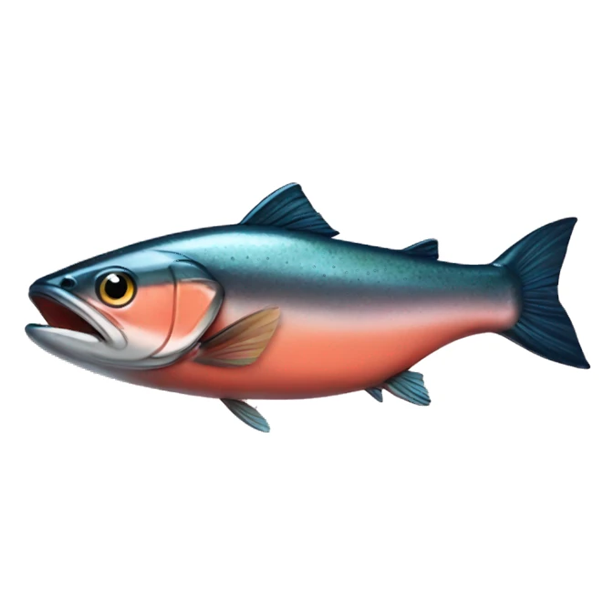 salmon fish with superhero cape sticker