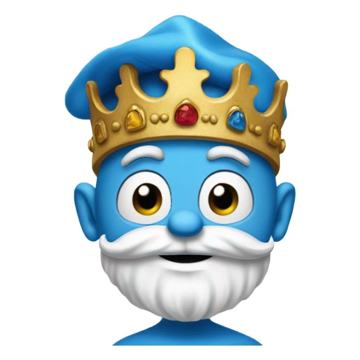 Papa Smurf mit krone sticker