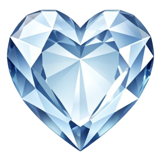 Crystal heart sticker