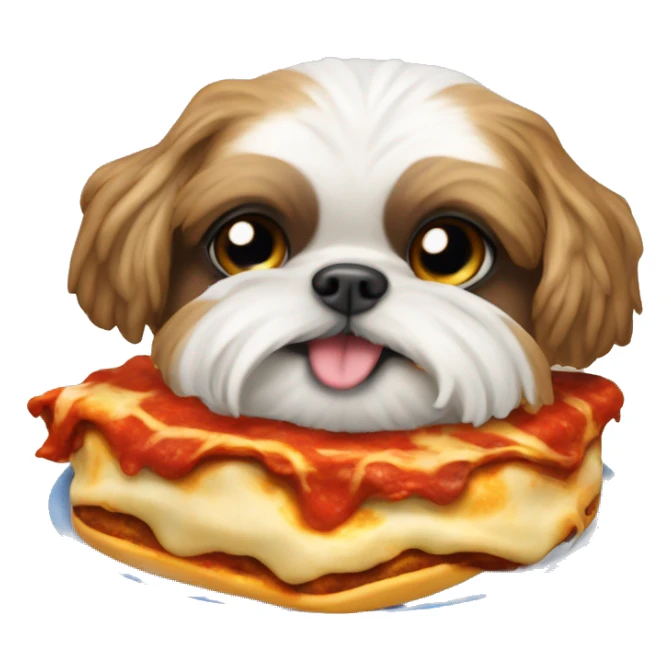 Shit tzu eat lasagne  sticker