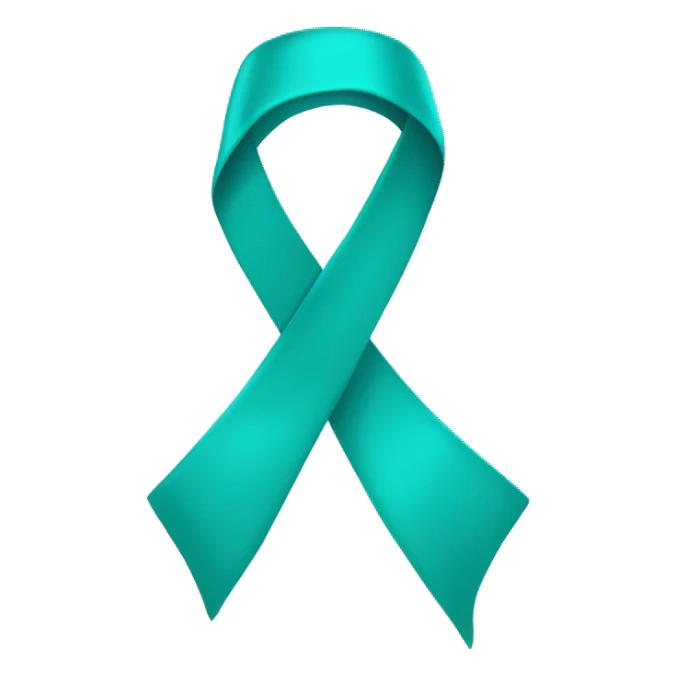teal awareness ribbon sticker
