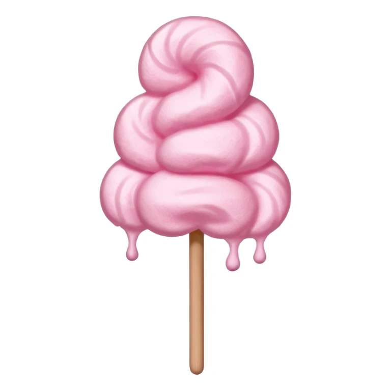 pink cotton candy on a stick sticker