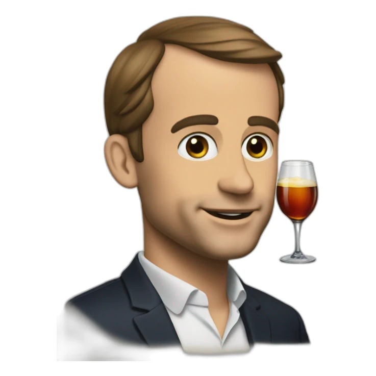 Macron qui boit de l’alcool sticker