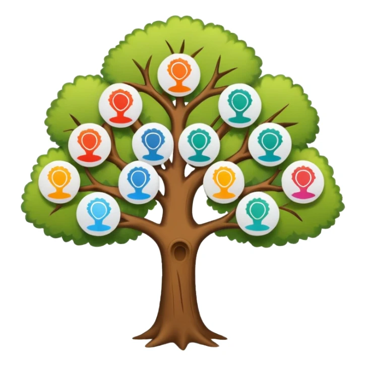 family tree diagram sticker