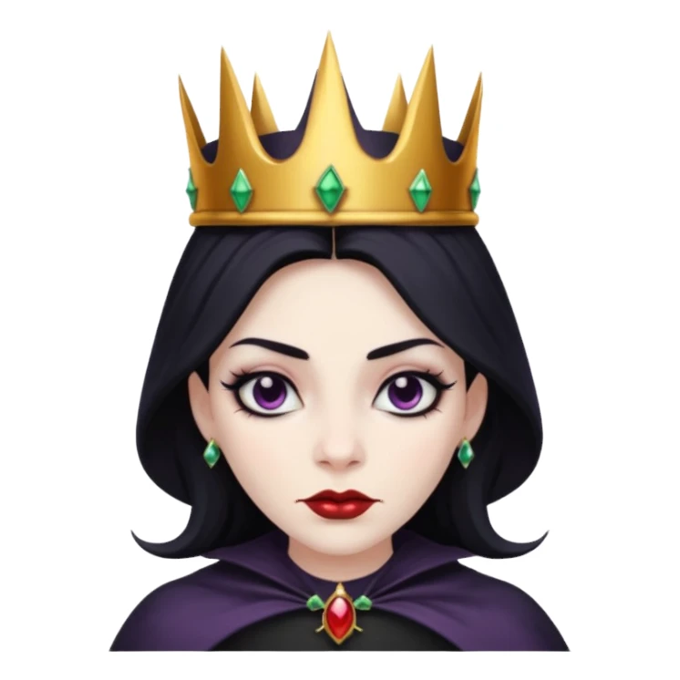 evil witch with crown sticker