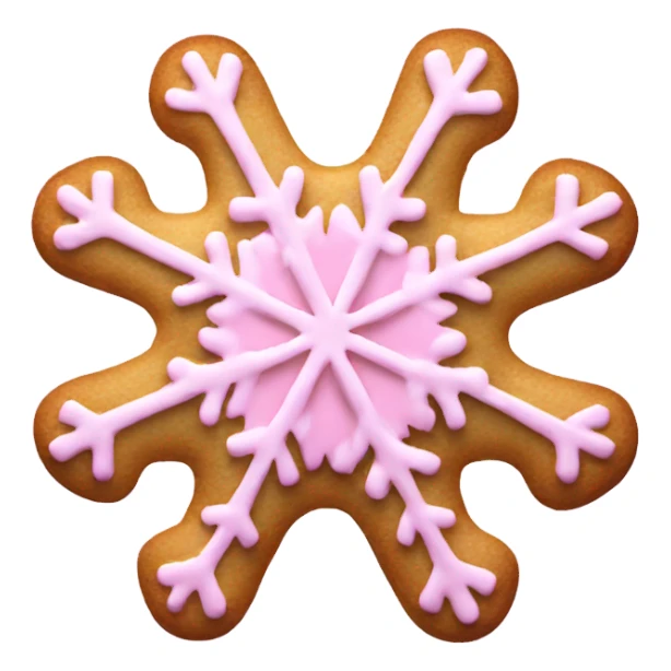 pink snowflake cookie  sticker