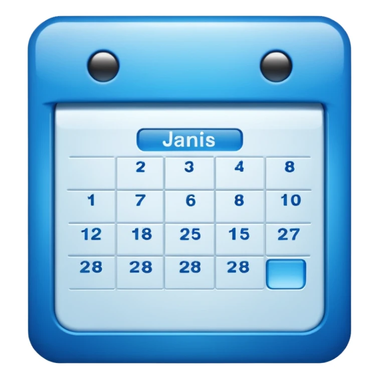 Blue calendar box  sticker