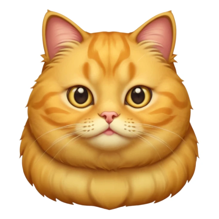 fat yellow cat sticker