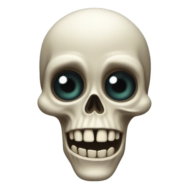 scared skeleton  sticker