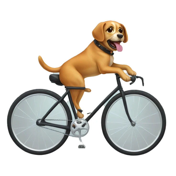 dog on a bike sticker