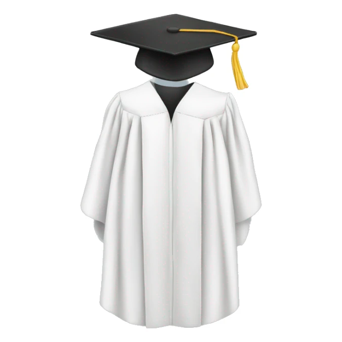 White graduation gown  sticker