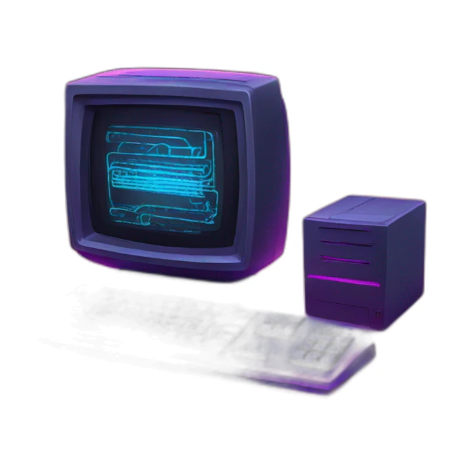 neon computer sticker