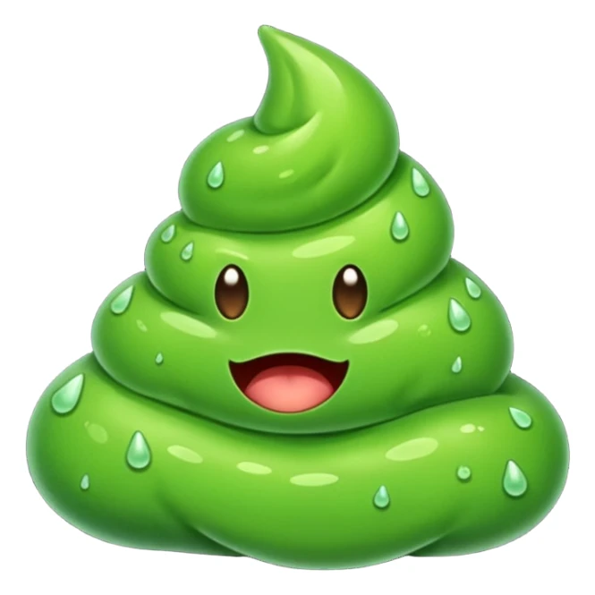 Green poop sticker