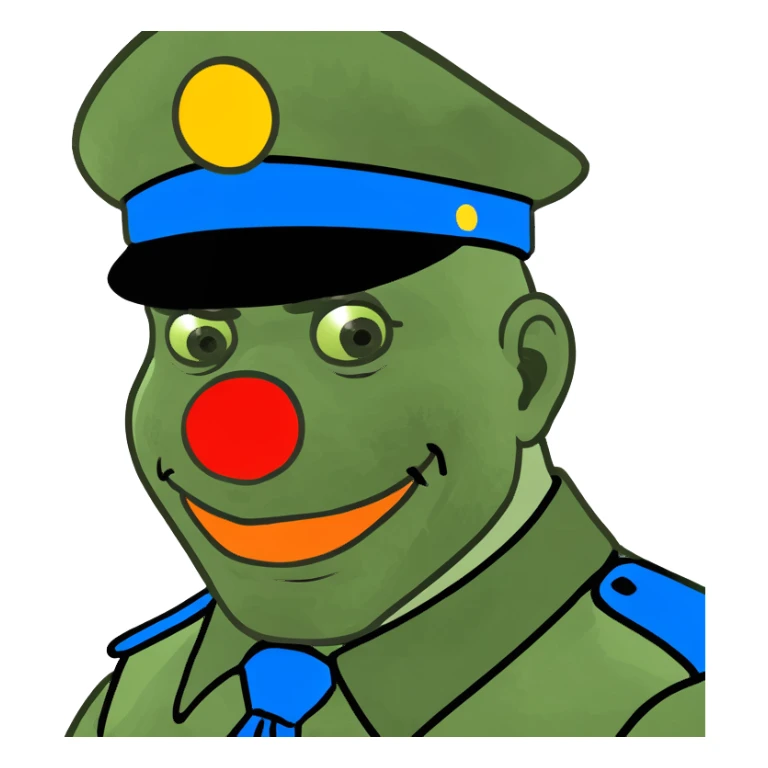 clown policeman sticker