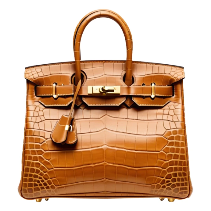 front camel crocodile hermes birkin bag sticker
