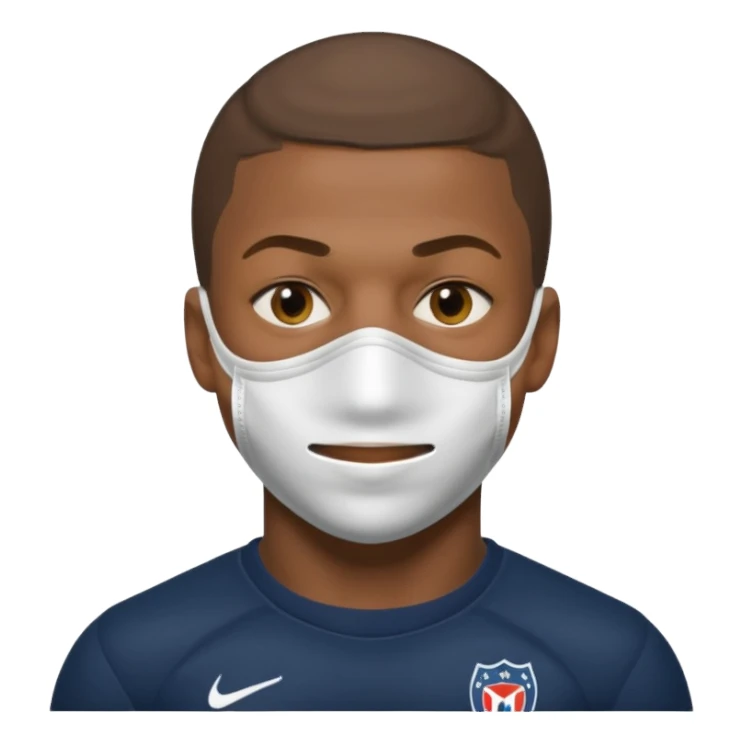 mbappe, mask sticker