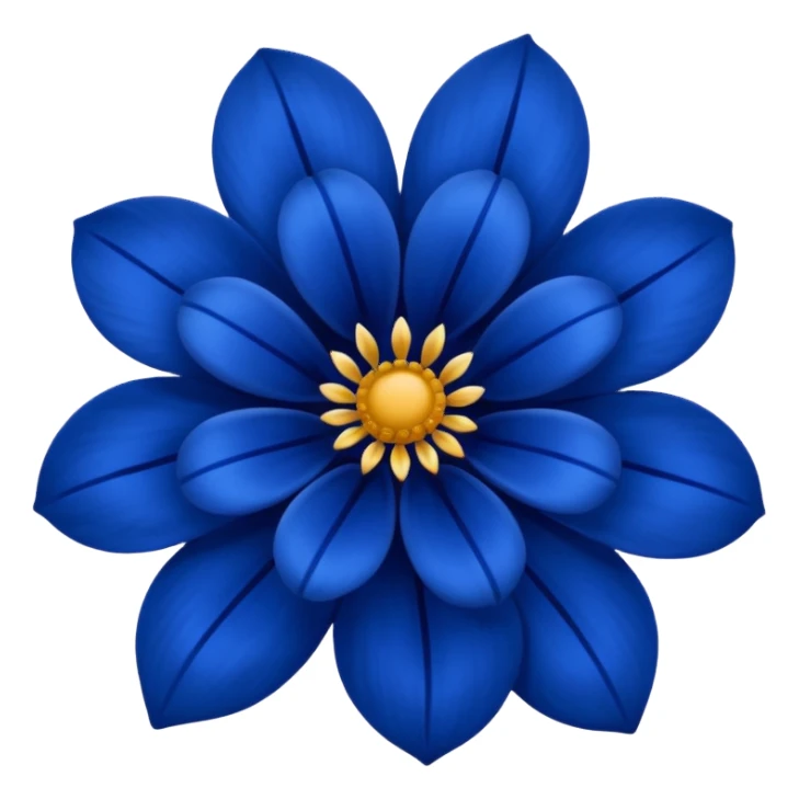 Dark blue flower sticker