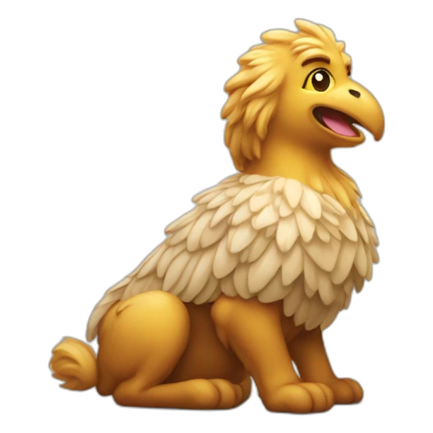 Poussin sur lion sticker