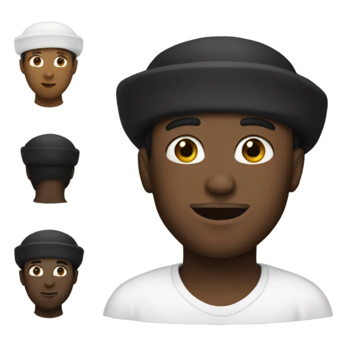 black man with a black bonnet on sticker