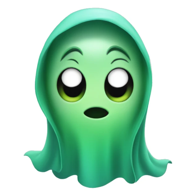 Cute green ghost in Disney style  sticker