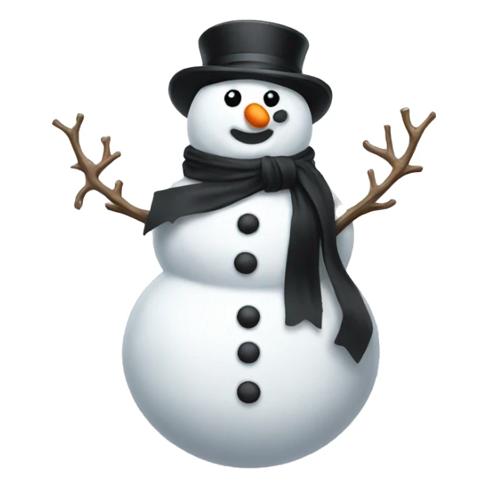 Snowman lack with a black bow sticker