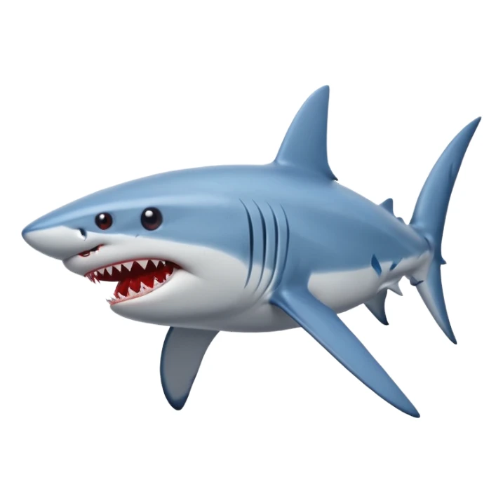 blue Shark attack efferct with blood sticker