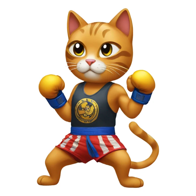 Muay thai cat  sticker