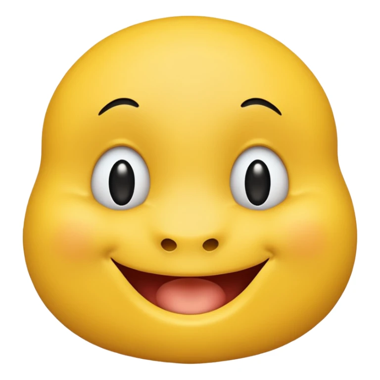 Smiley face (yellow) with mole on chin sticker
