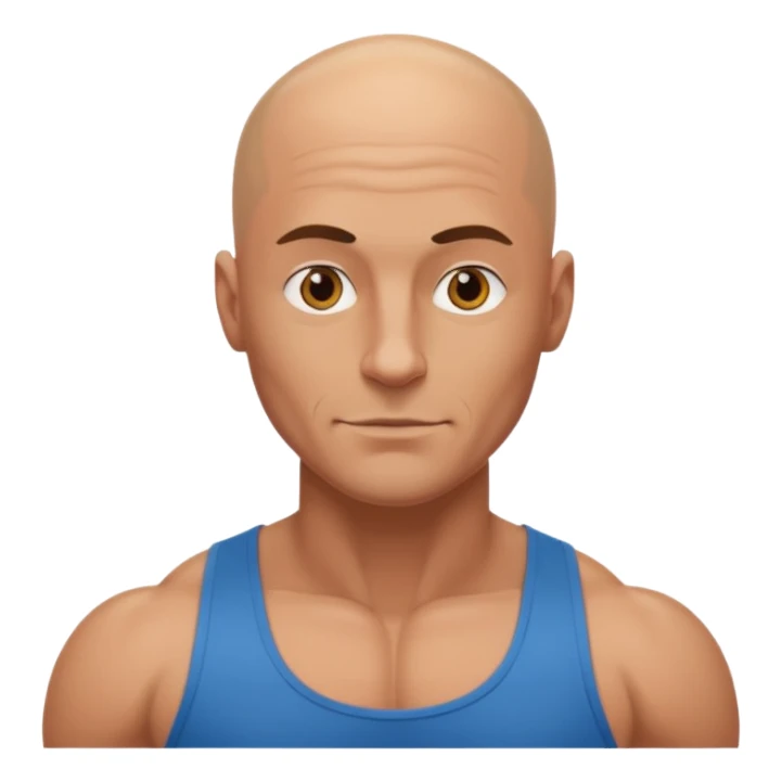 Sexy bald man sticker