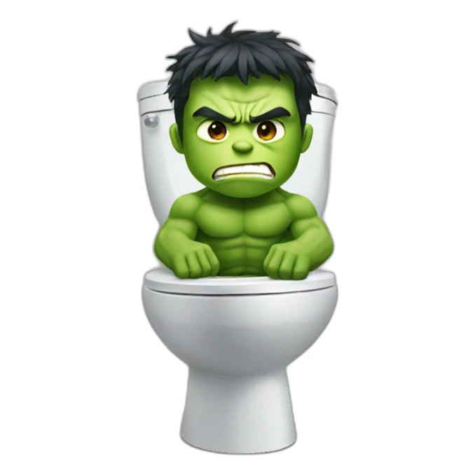 hulk on toilet sticker