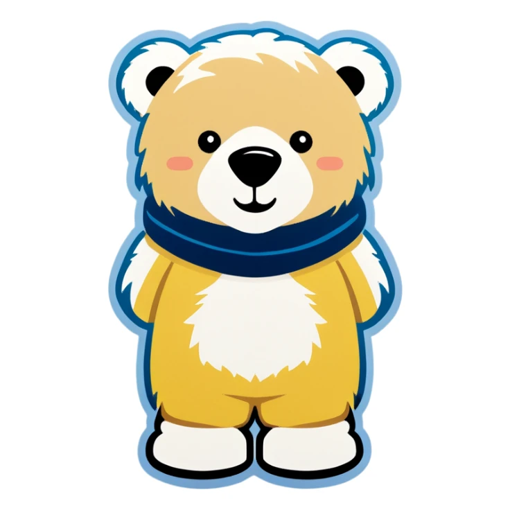 polar bear wear ugg tasman sticker