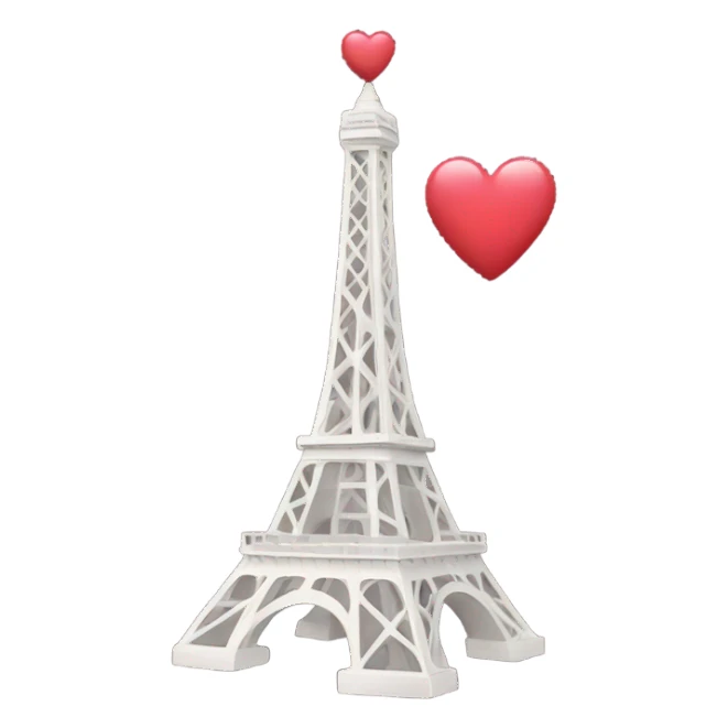 Effiel tower with heart sticker