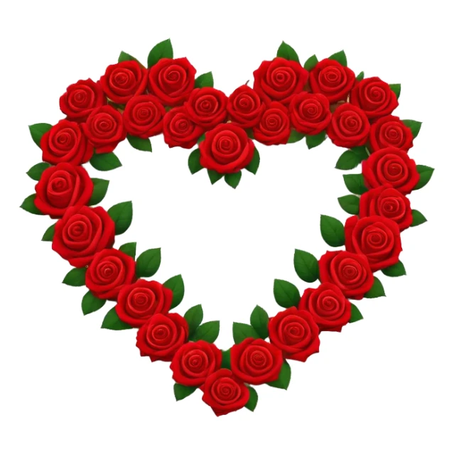 Heart with roses  sticker