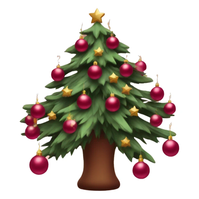 Burgundy christmas tree sticker