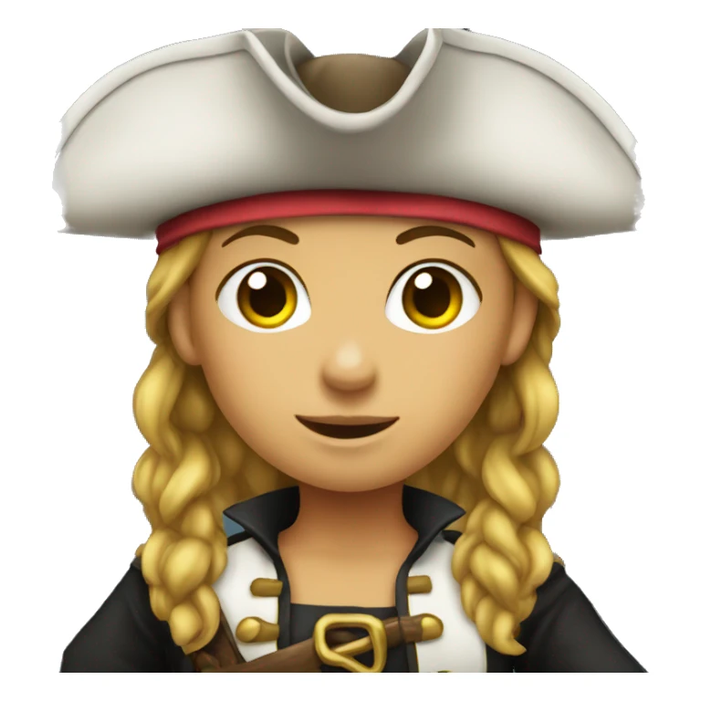 a pirate girl sticker