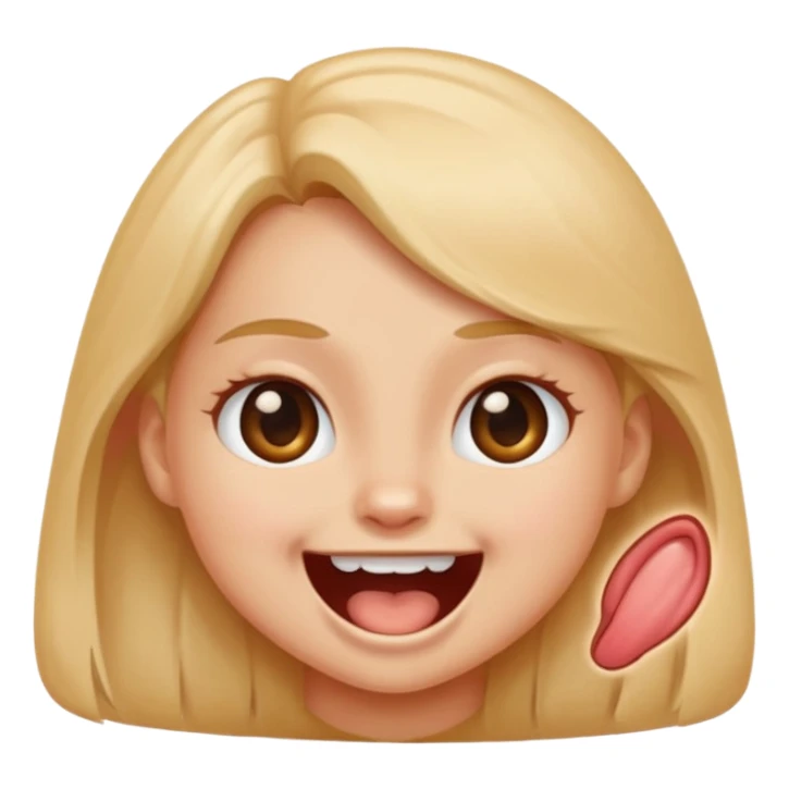 girl meowing sticker