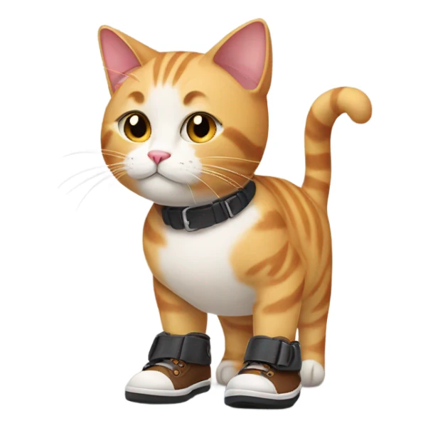 Cat with shoes sticker