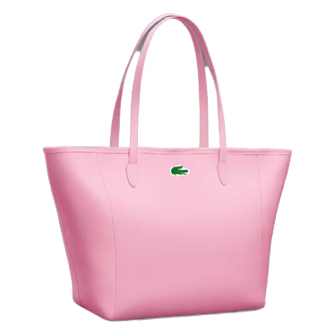 pink lacoste tote bag sticker