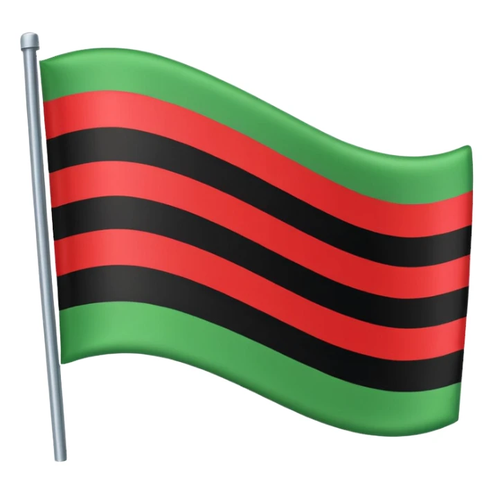 Bandeira vermelho preto e verde listras sticker