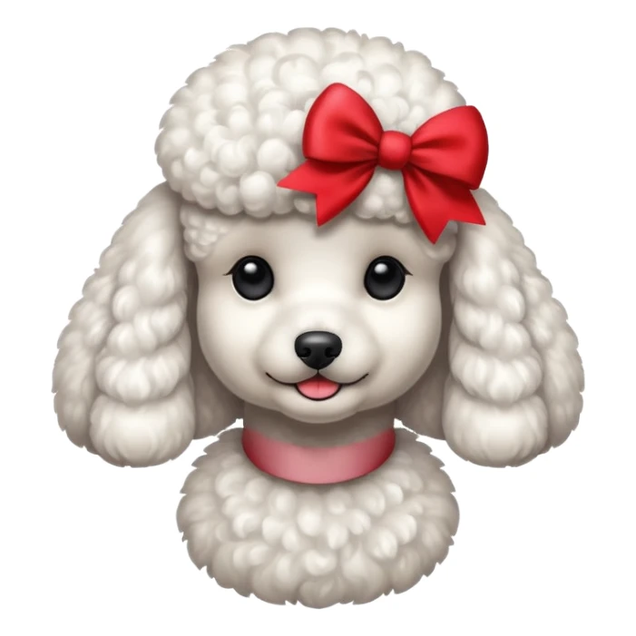 Poodle de laço sticker