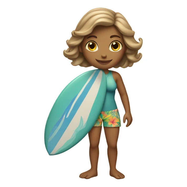 Surfer girl with a headset sticker
