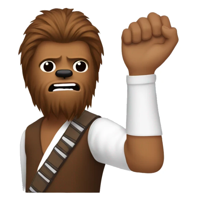 Chewbacca cupping hand sticker