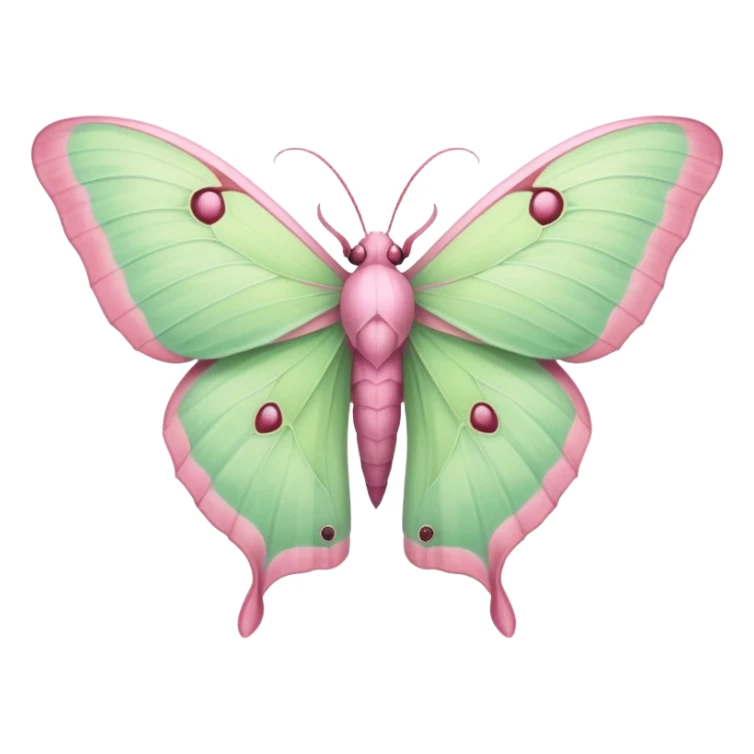 Pastel pink Luna moth sticker