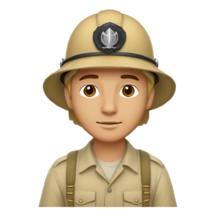 a man in jungle sticker