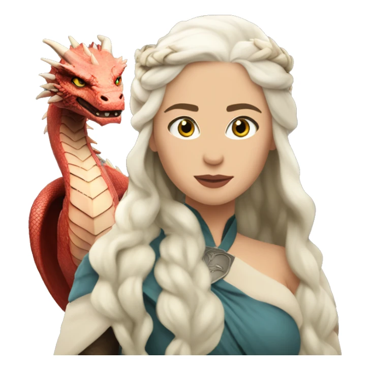 Daenerys targaryen with dragon sticker
