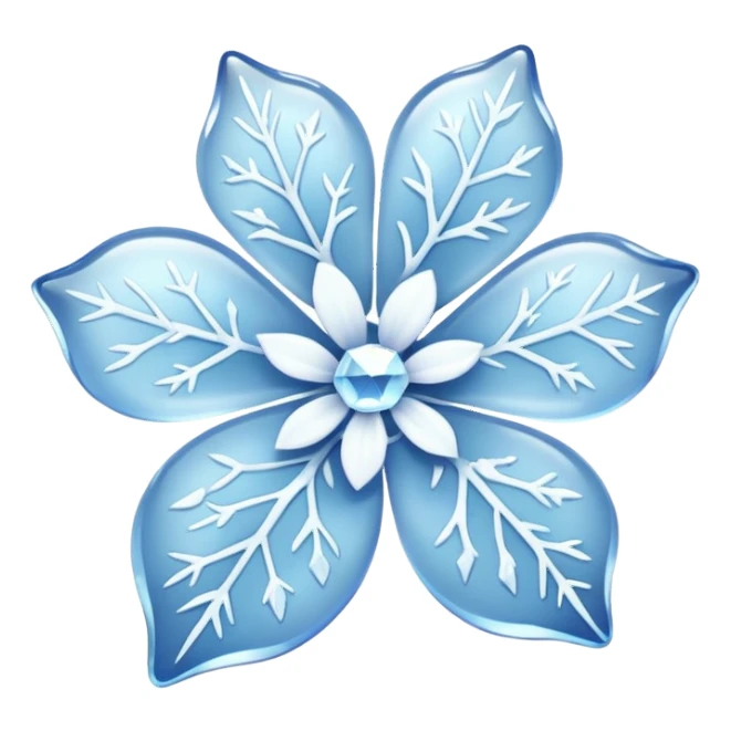 Frozen flower sticker