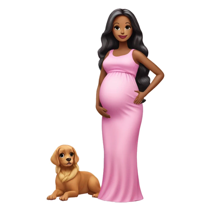 A pregnant barbie sticker